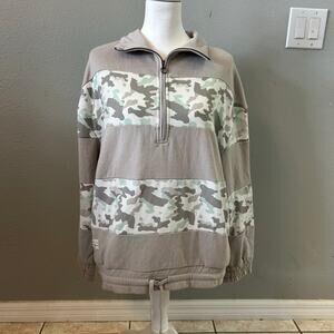 Simply Southern Camo Quarter Zip Pullover Sweatshirt XL – New With Tags